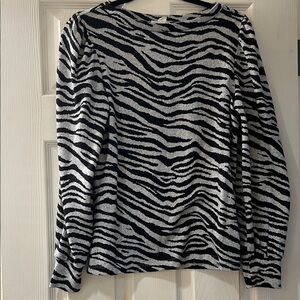 Beachlunchlounge Zebra Print Sweater Size Medium
